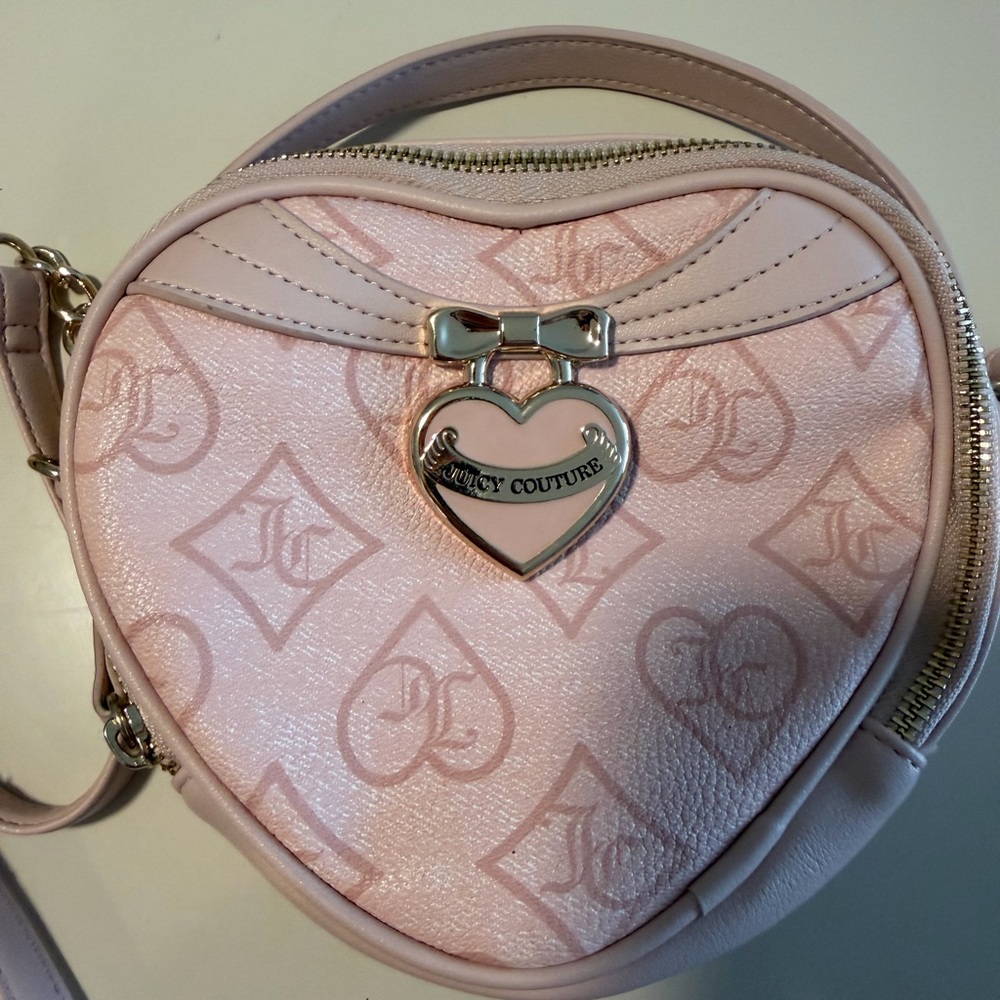 Juicy Couture Light Pink Heart-Shaped Mini Bag